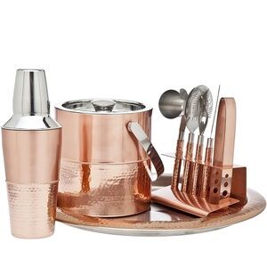 Elegant Copper and Silver Bar Tool Set